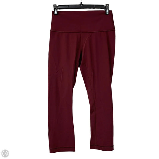 Athletic Leggings Capris By Lululemon In Maroon, Size: 6