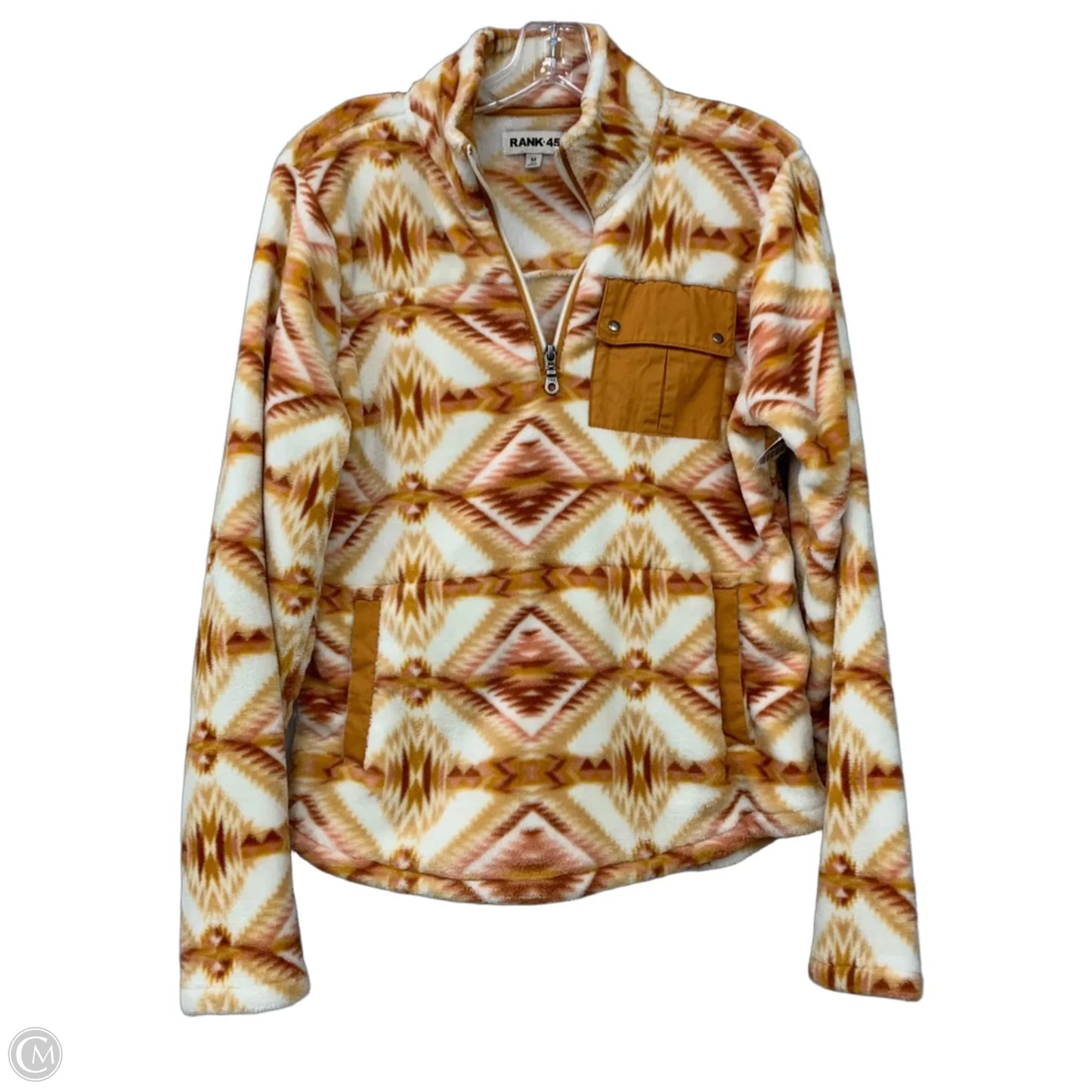 Sweatshirt Collar By Rank45 In Orange, Size: M