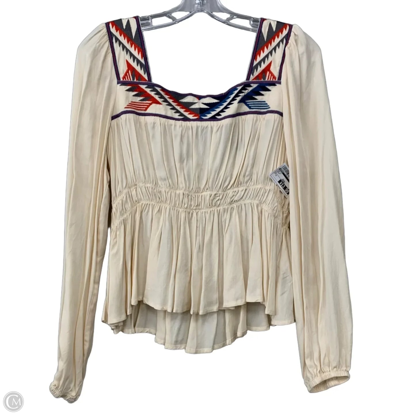 Top Long Sleeve By Ariat In Cream, Size: S