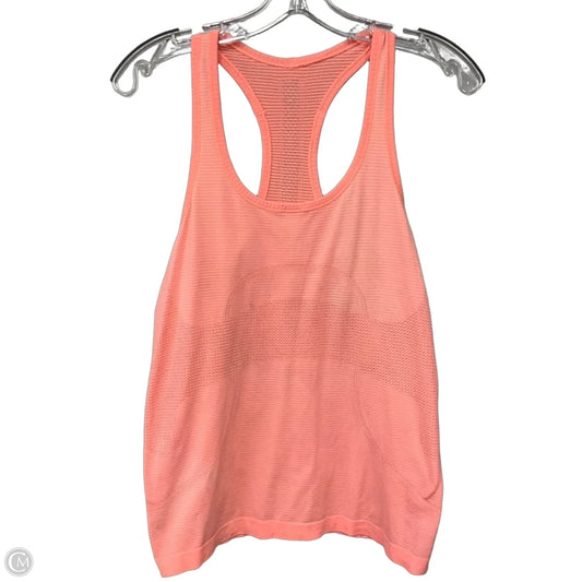 Athletic Tank Top By Lululemon In Orange, Size: 8