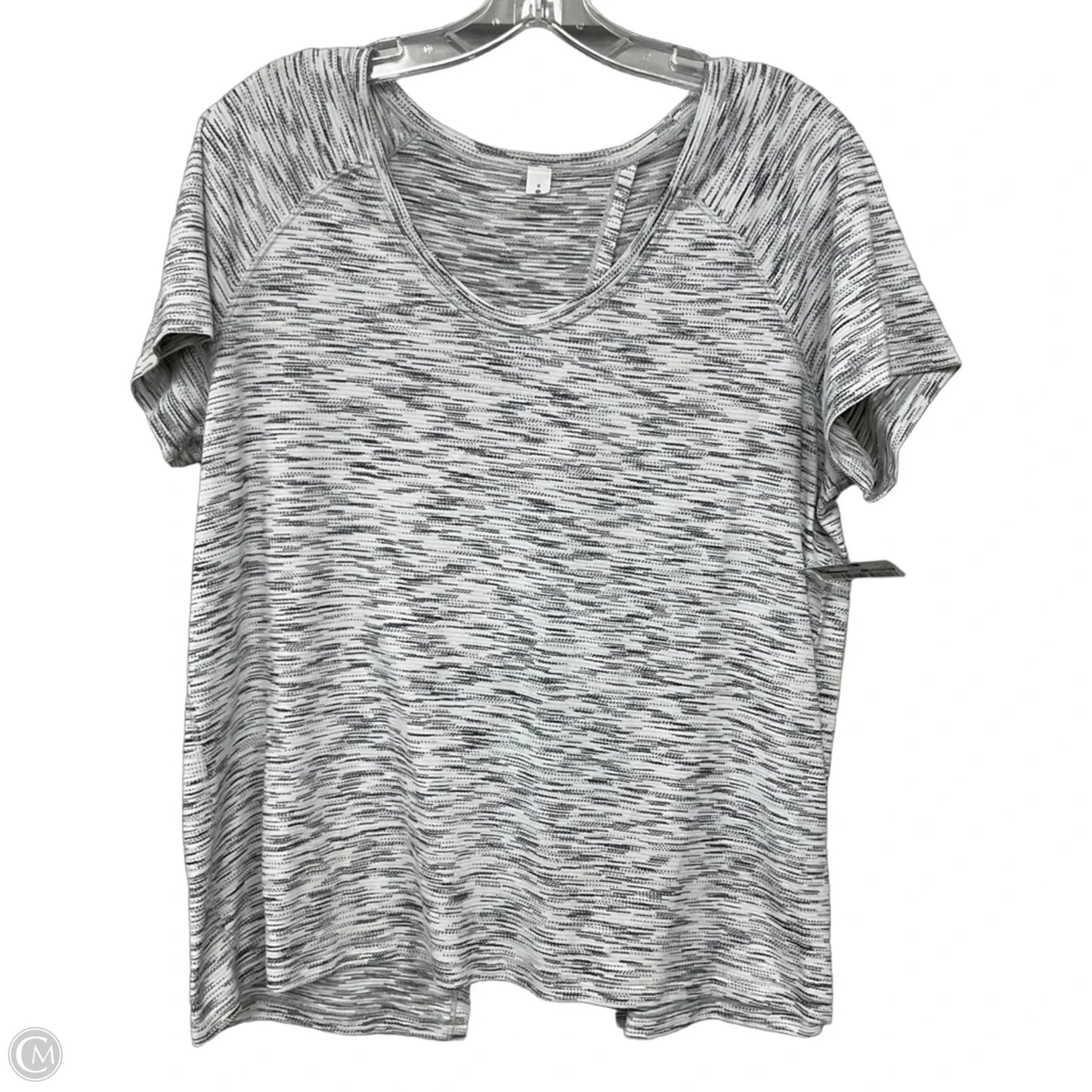 Athletic Top Short Sleeve By Lululemon In Grey, Size: 8