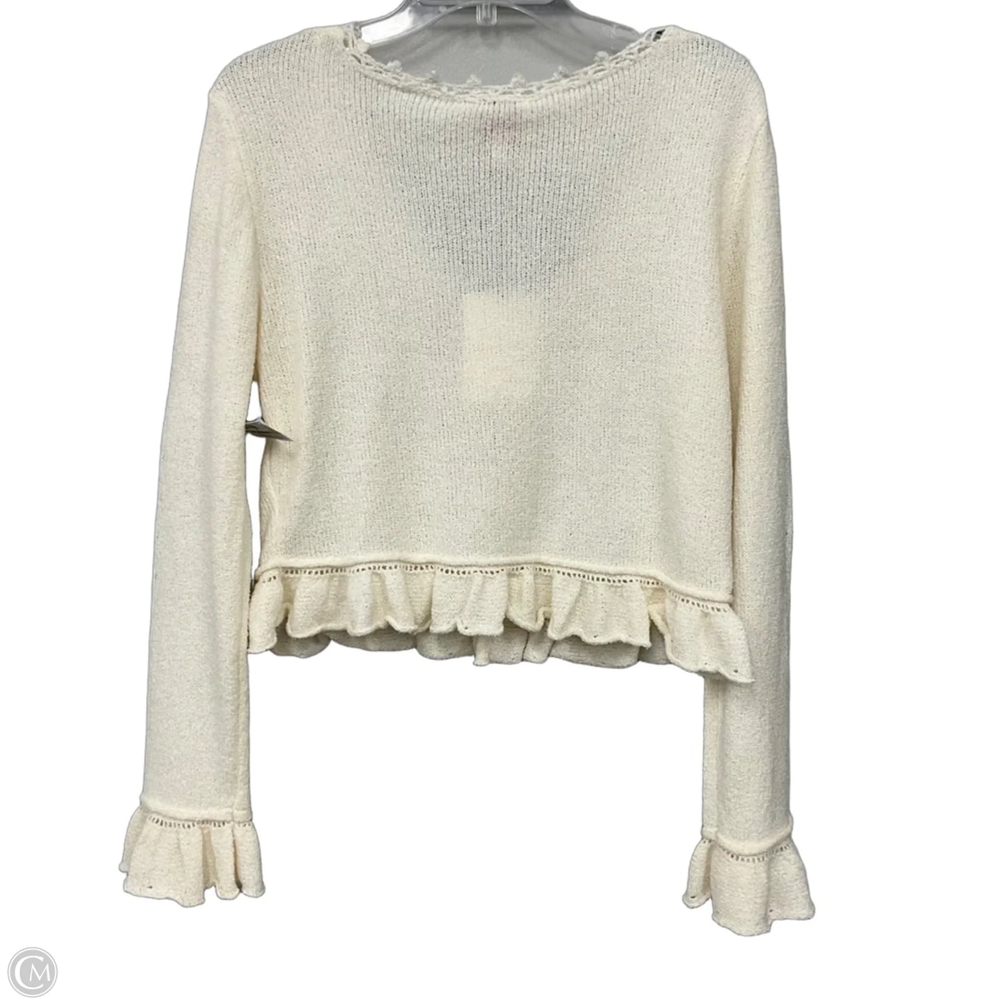 Cardigan By Pink Rose In Cream, Size: L