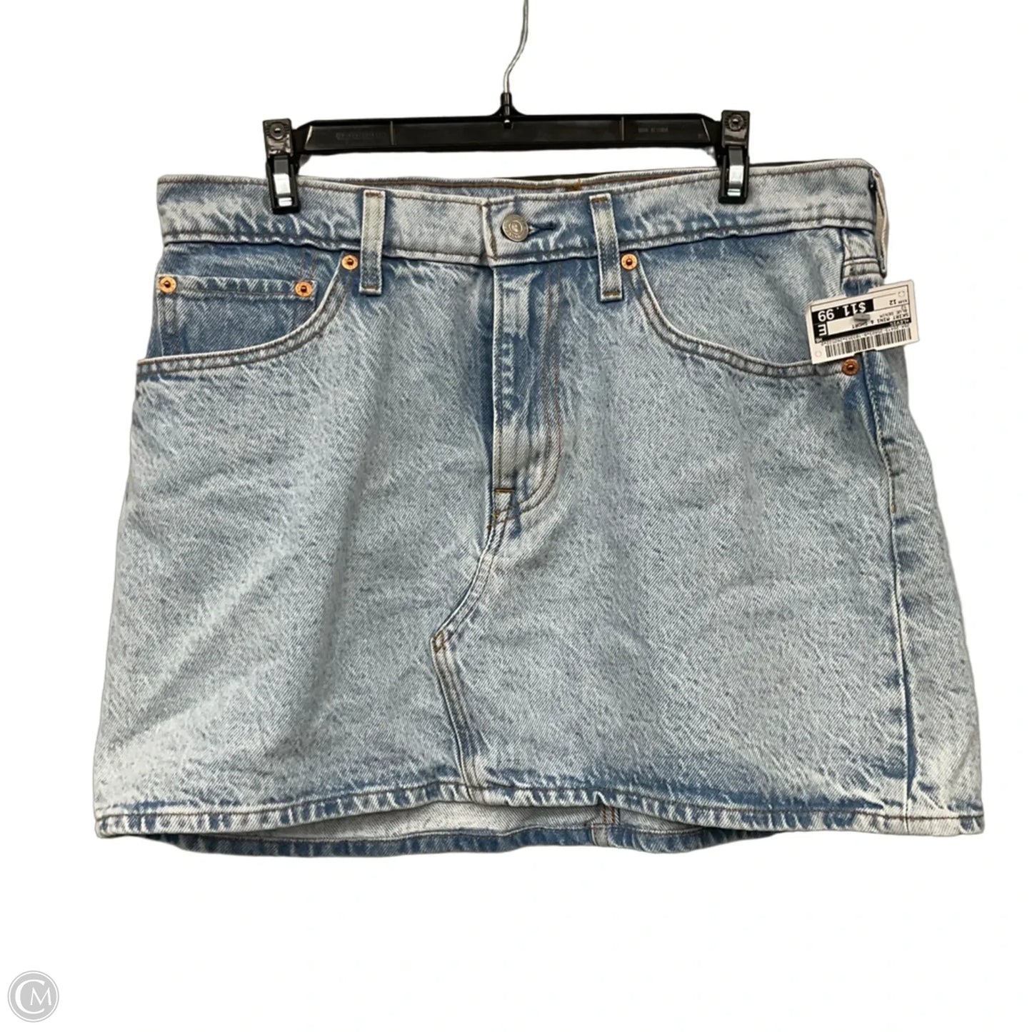 Skirt Mini & Short By Levis In Blue Denim, Size: 12