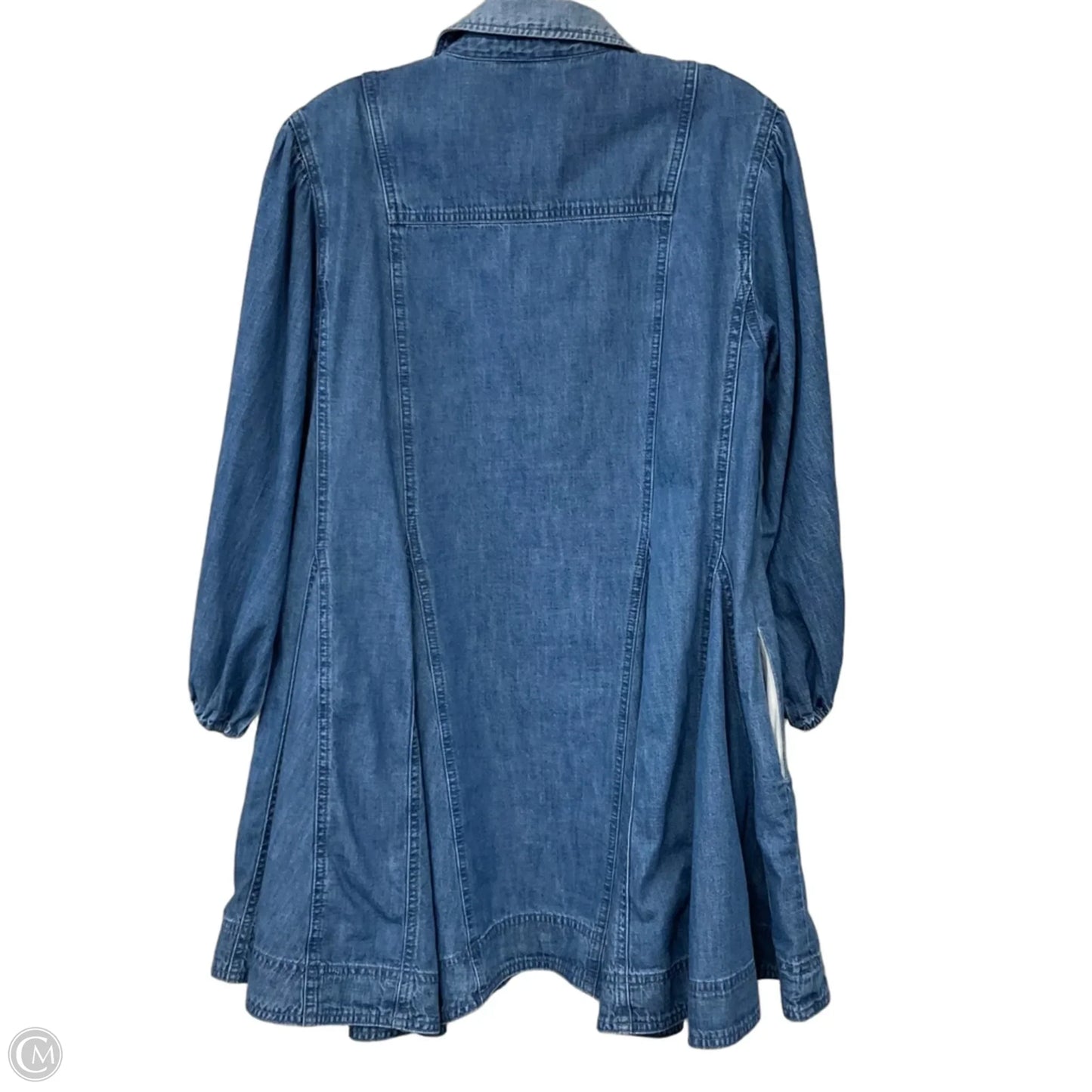 Dress Casual Midi By Free People In Blue Denim, Size: M