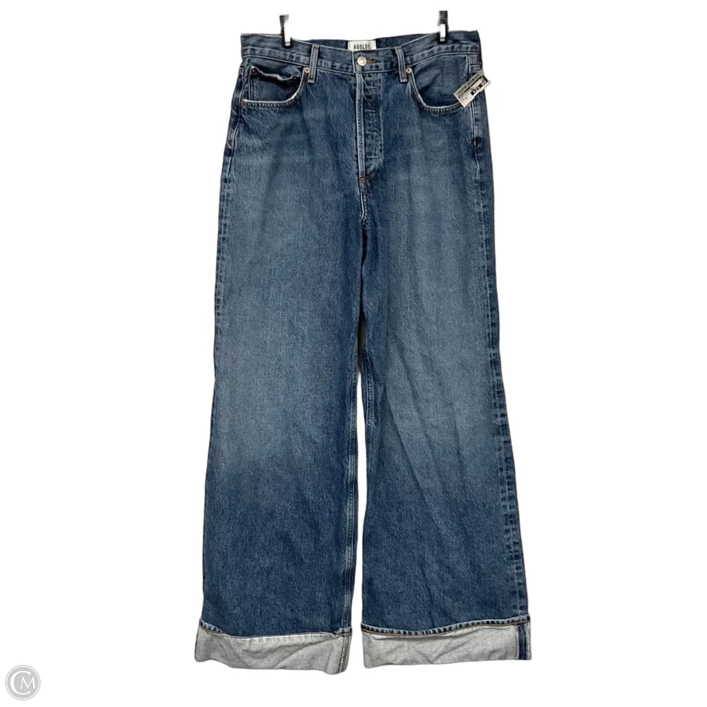 Jeans Flared By Agolde In Blue Denim, Size: 10