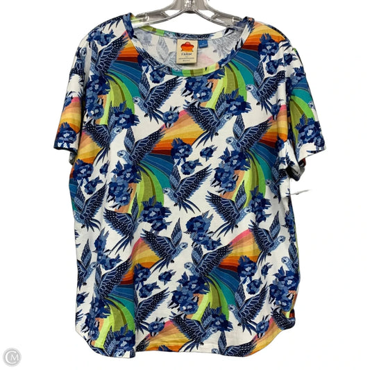 Top Short Sleeve By Anthropologie In Multi-colored, Size: Xl