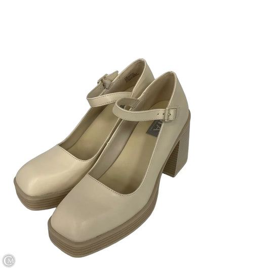 Shoes Heels Block By Mia In Cream, Size: 7.5