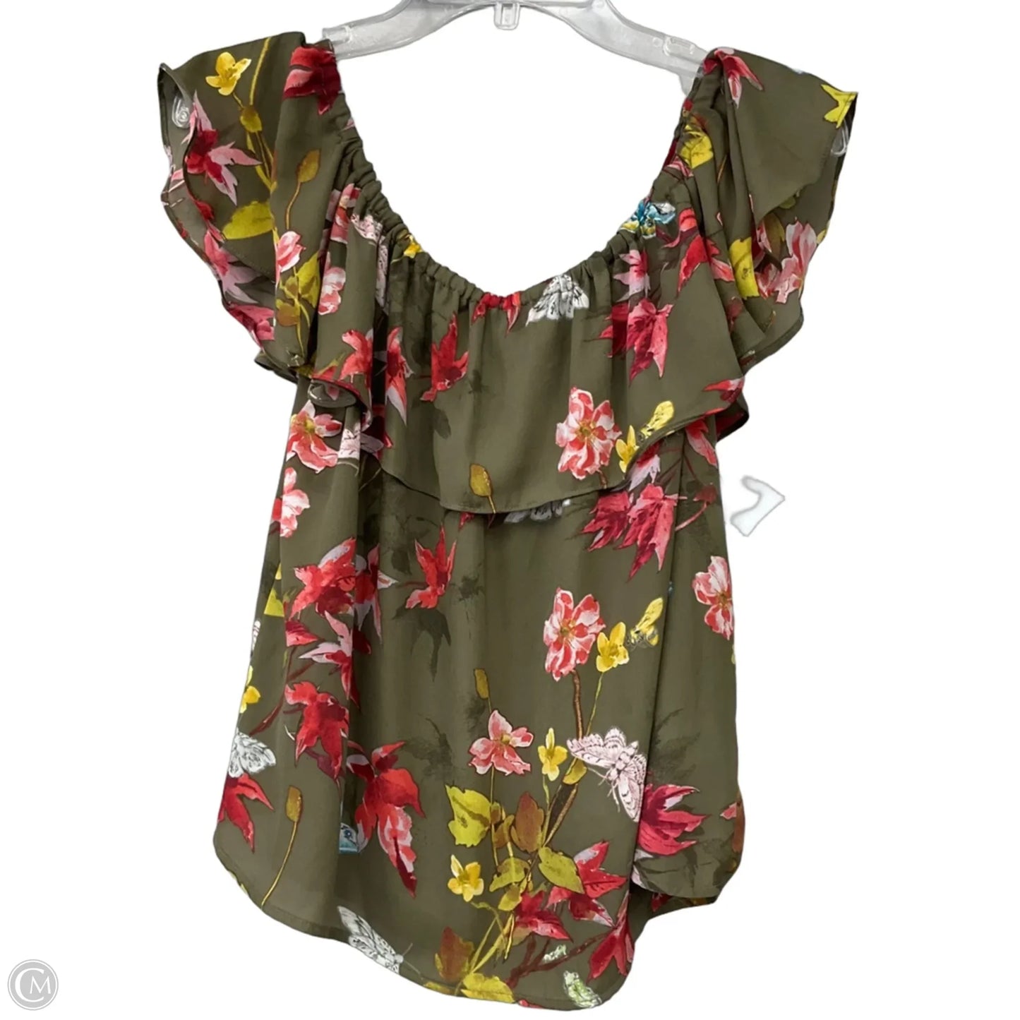 Top Sleeveless By Maeve In Green, Size: S