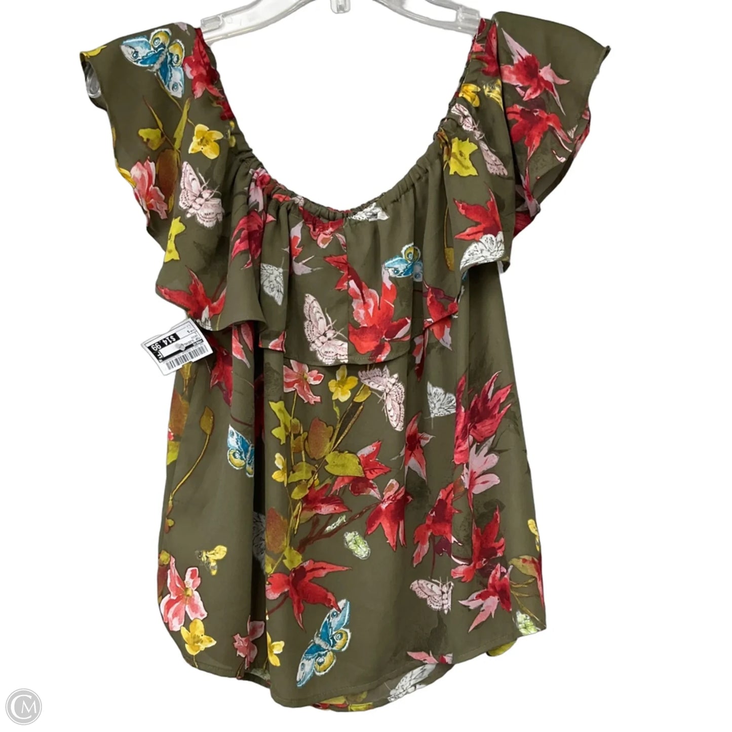 Top Sleeveless By Maeve In Green, Size: S