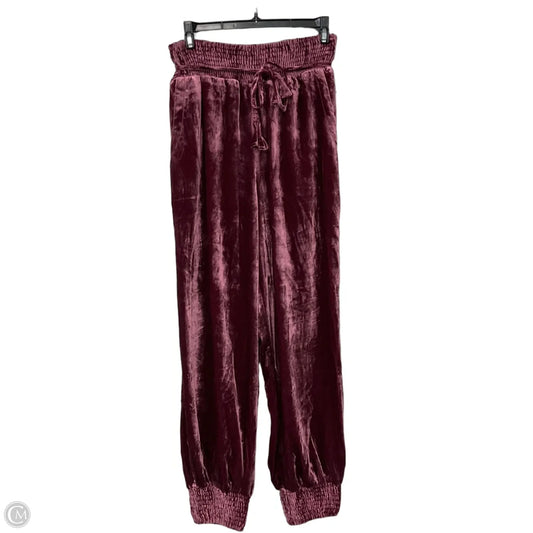 Pants Joggers By Anthropologie In Maroon, Size: S