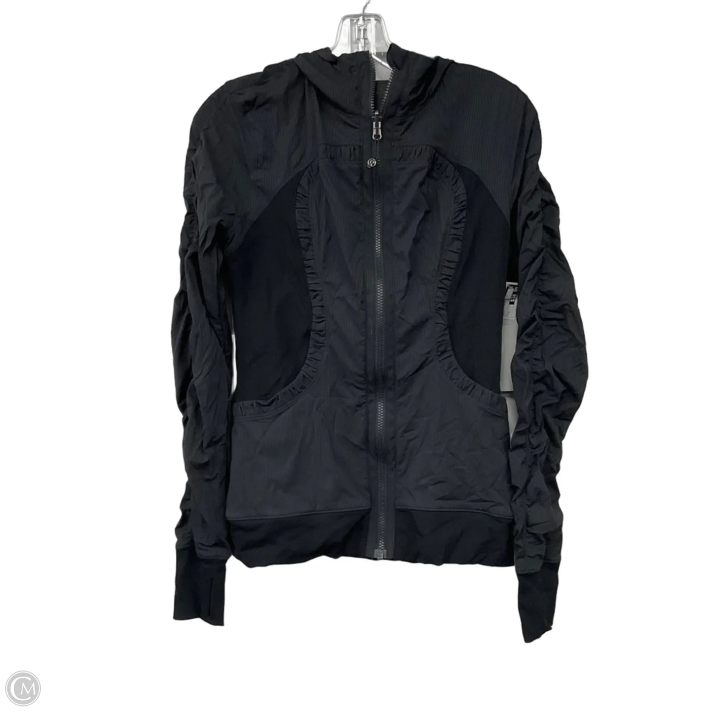 Athletic Jacket By Lululemon In Black, Size: 8