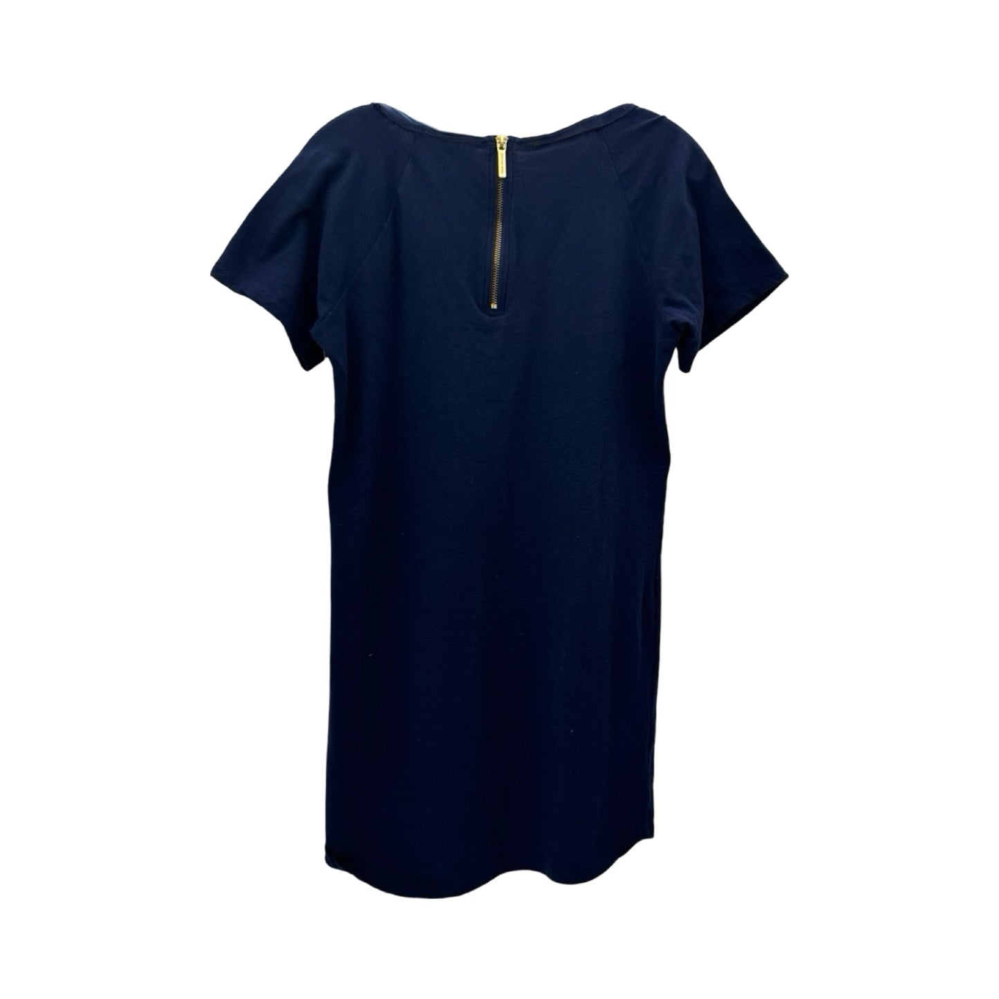 Navy Dress Casual Midi Designer Michael By Michael Kors, Size S