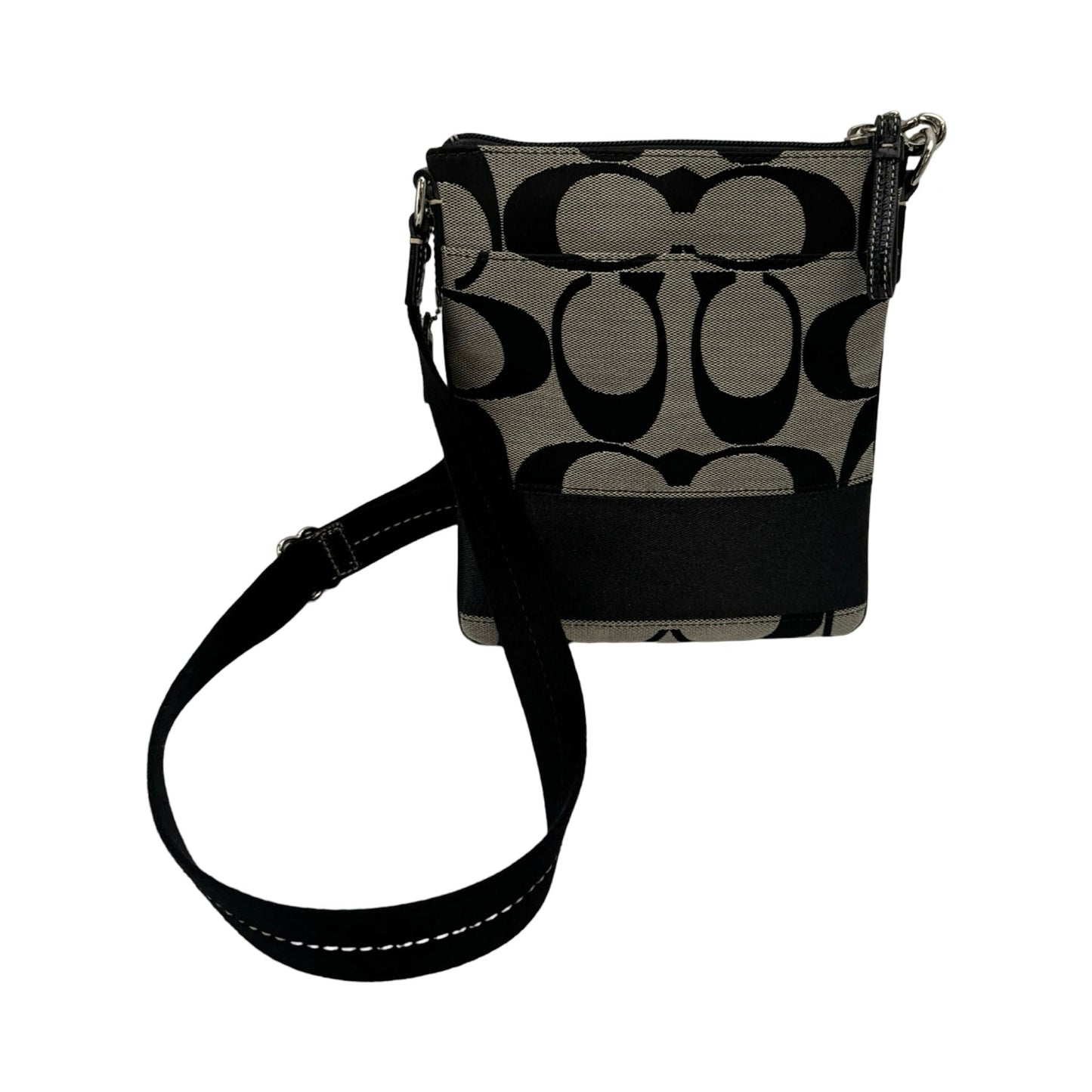 Black & Grey Crossbody Designer Coach, Size Small