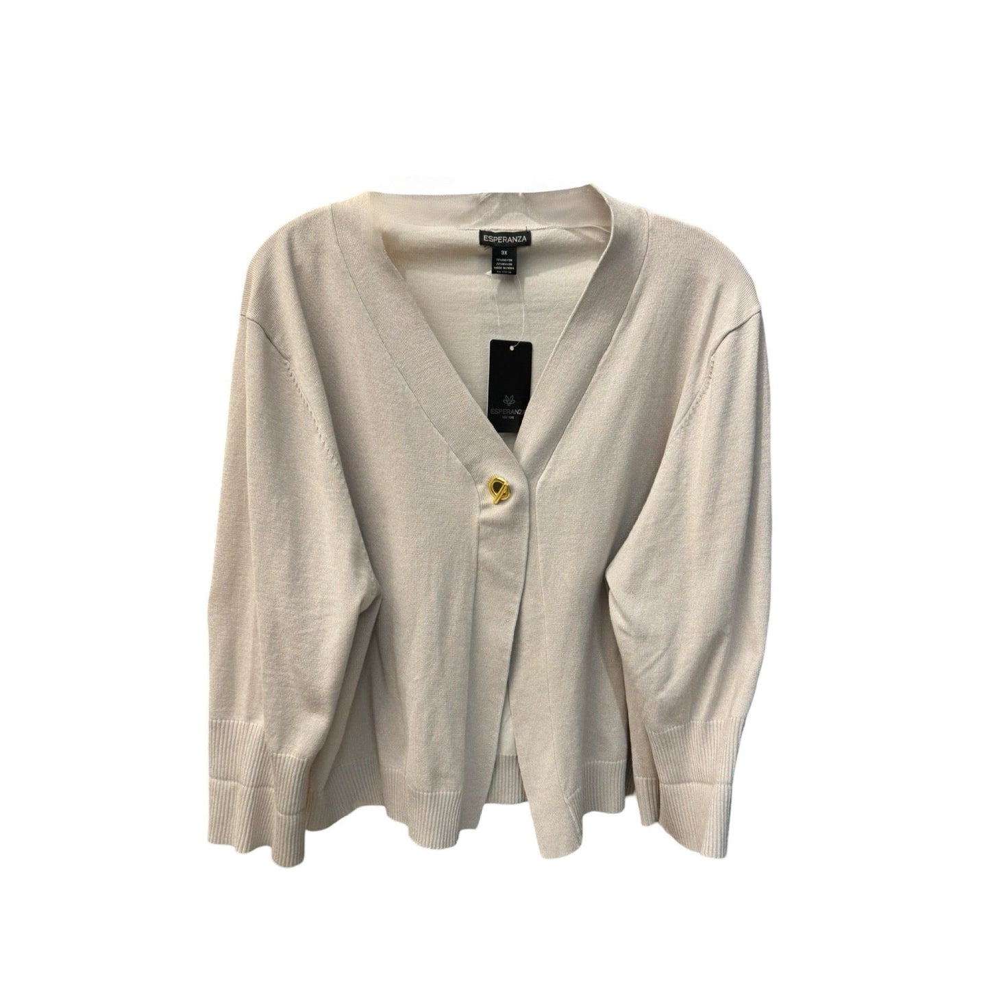 Cardigan By Clothes Mentor In Grey, Size: 3x