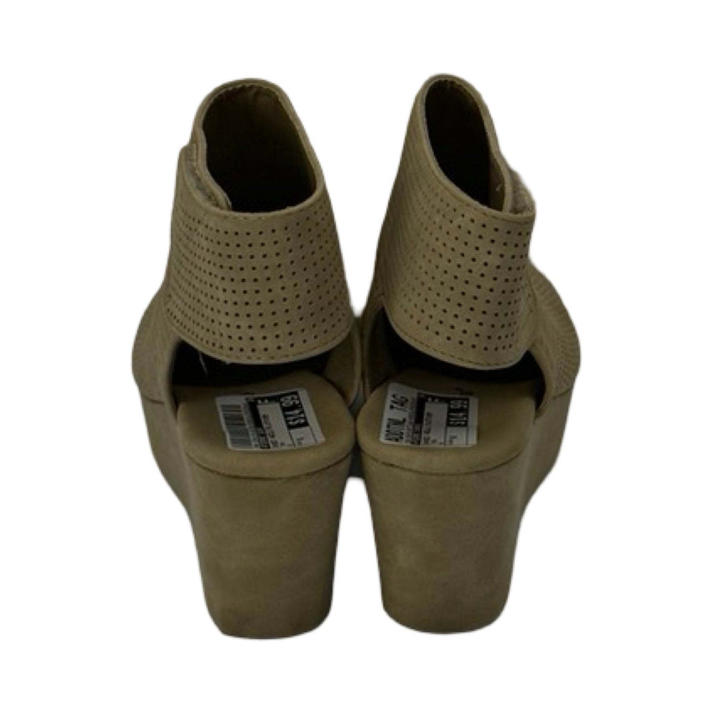 Tan Shoes Heels Platform Pierre Dumas, Size 8