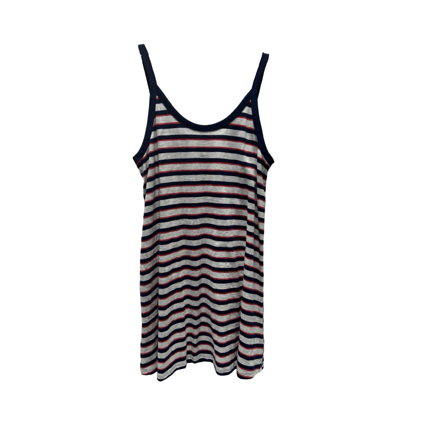 Striped Pattern Dress Casual Short Universal Thread, Size M