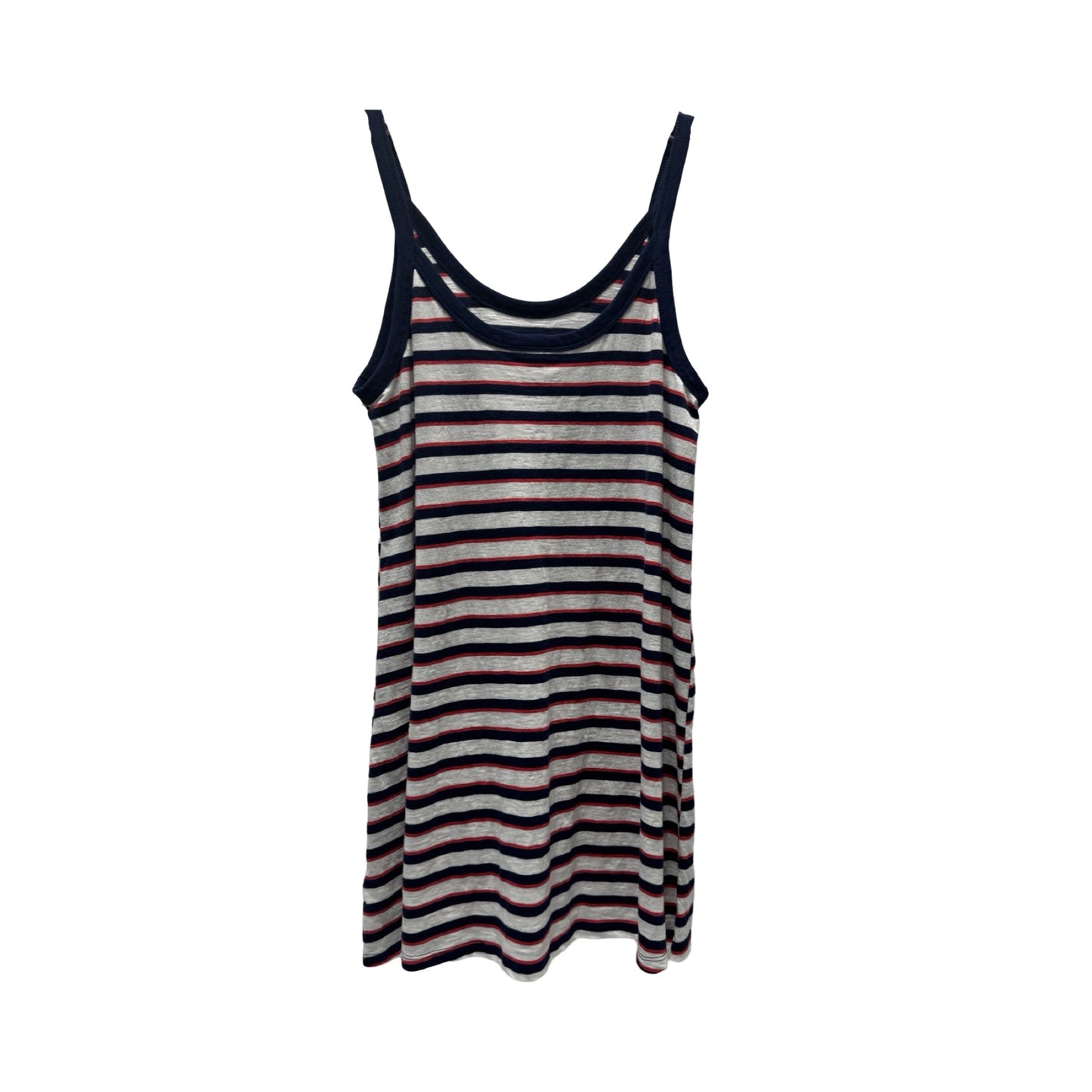 Striped Pattern Dress Casual Short Universal Thread, Size M