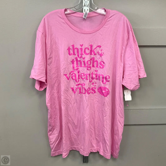 Top Short Sleeve Basic By Bella + Canvas In Pink, Size: 3x