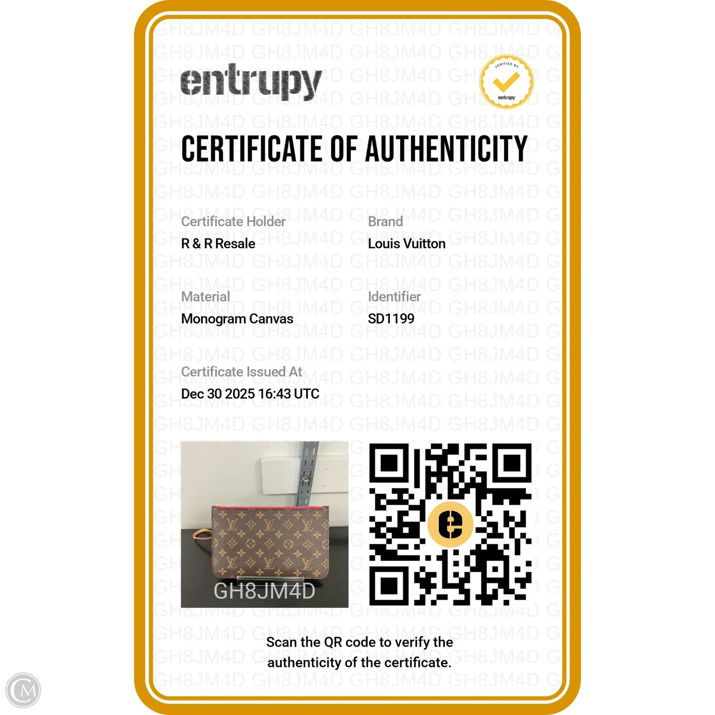 Wristlet Luxury Designer By Louis Vuitton, Size: Medium