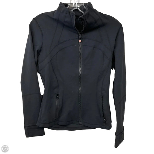 Athletic Jacket By Lululemon In Black, Size: 8