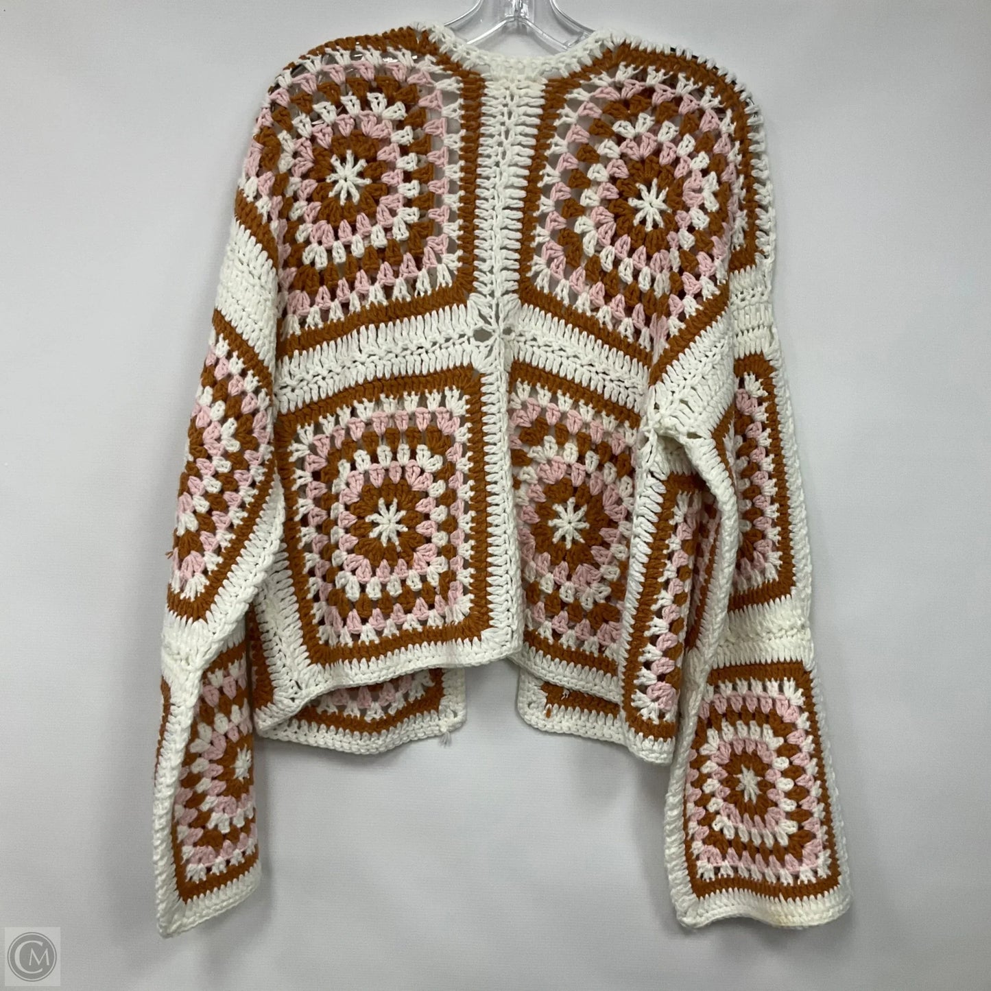 Cardigan By Tullabee In Orange & White, Size: L