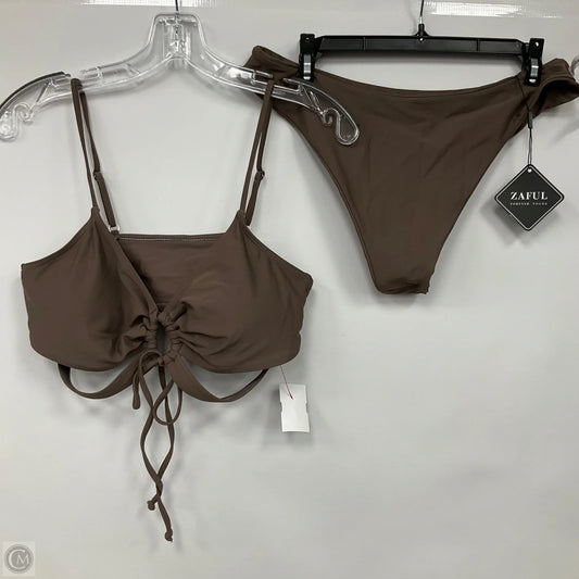 Swimsuit 2pc By Zaful In Brown, Size: M