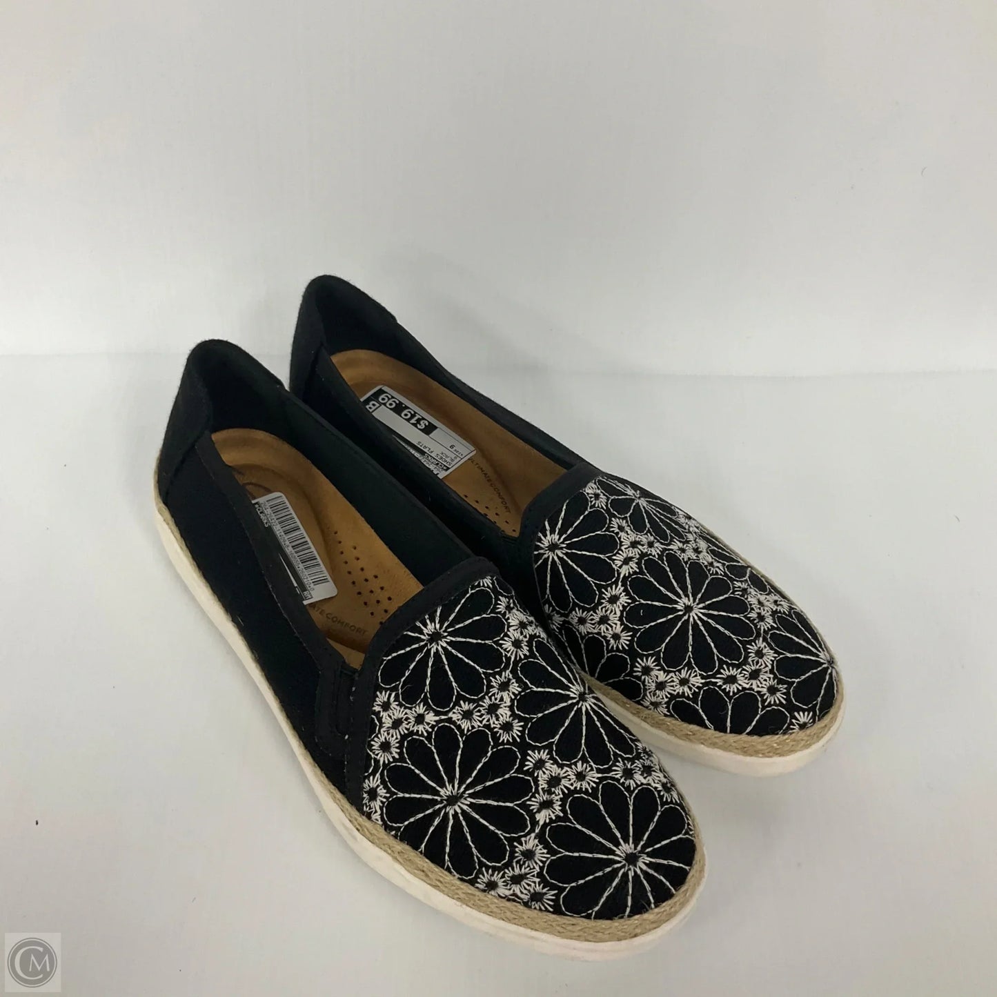 Shoes Flats By Clarks In Black, Size: 9