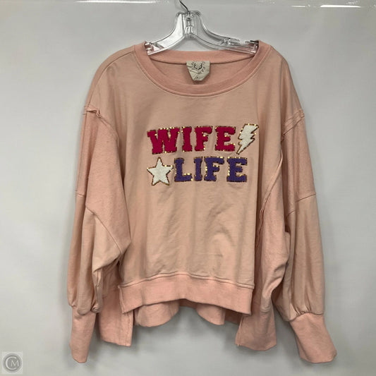 Sweatshirt Crewneck By Fantastic Fawn In Pink, Size: S