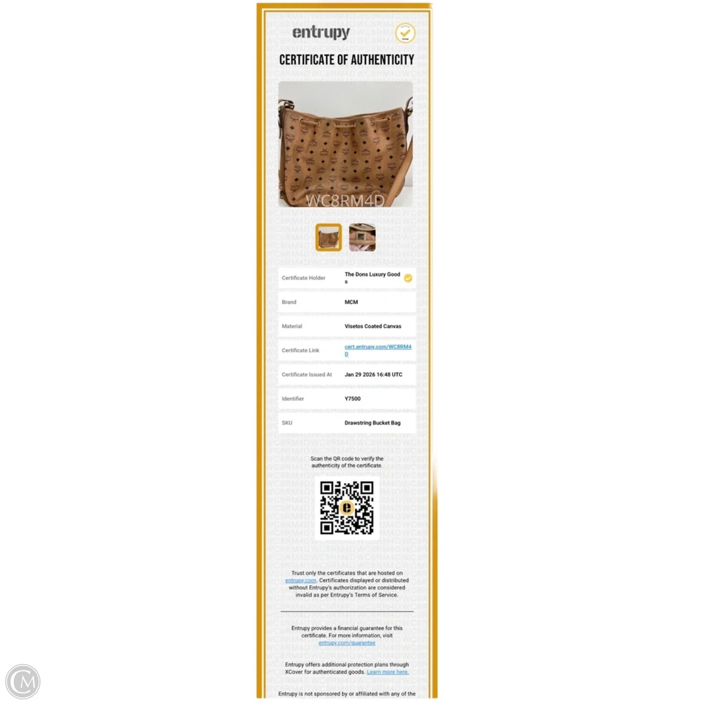 Crossbody Luxury Designer By Mcm, Size: Large