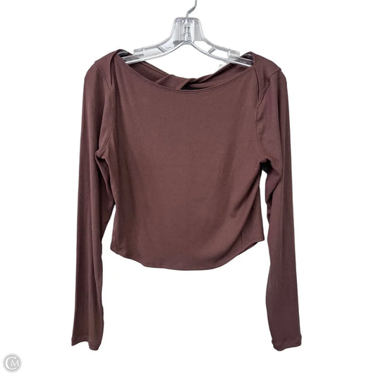 Top Long Sleeve By Lululemon In Brown, Size: 8