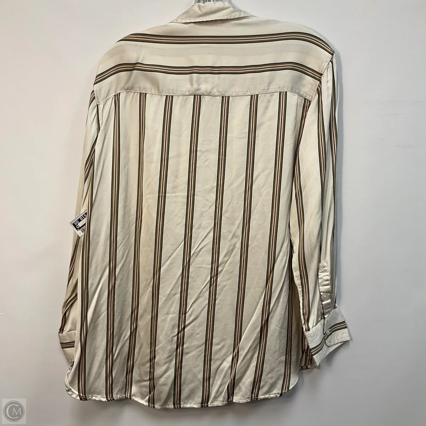 Top Long Sleeve By Aerie In Striped Pattern, Size: S
