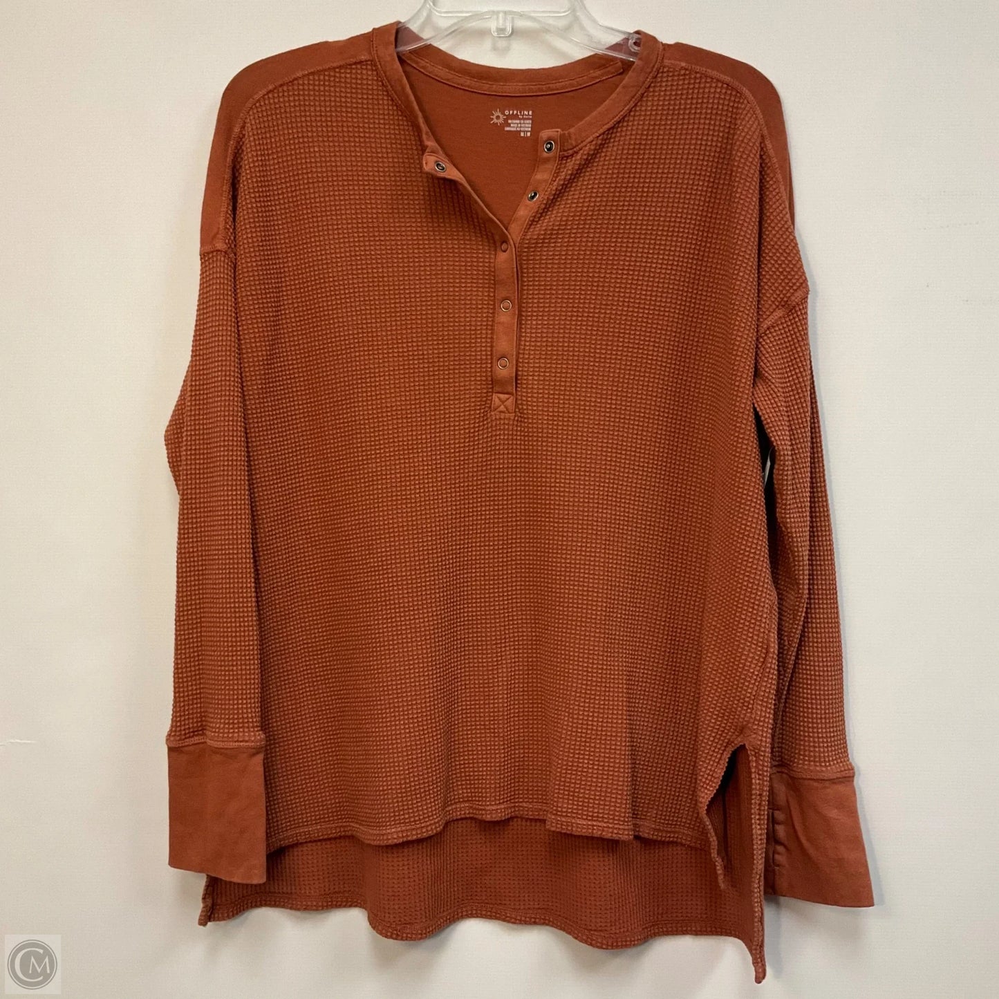 Top Long Sleeve By Offline By Aerie In Orange, Size: M