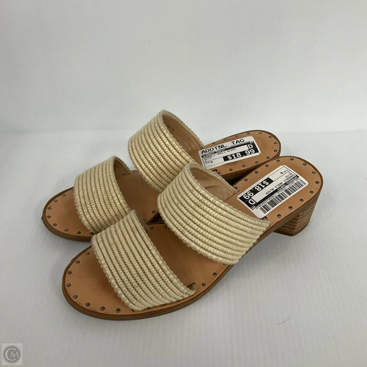 Sandals Heels Block By Franco Sarto In Beige, Size: 6