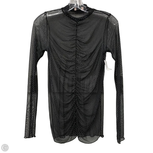 Top Long Sleeve By Willow & Root In Polkadot Pattern, Size: M