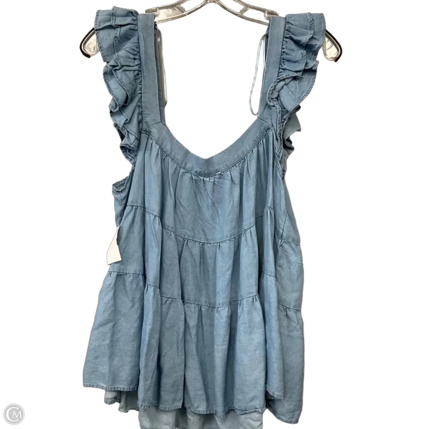 Top Sleeveless By Mi Ami In Blue, Size: L