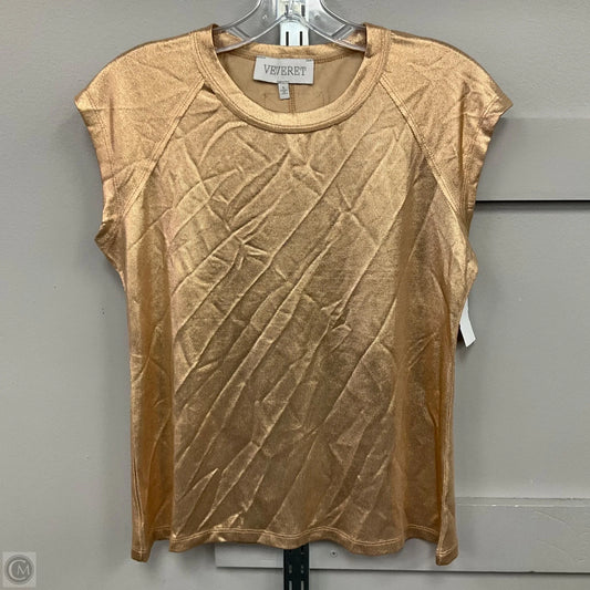 Top Short Sleeve By Veveret In Gold, Size: S