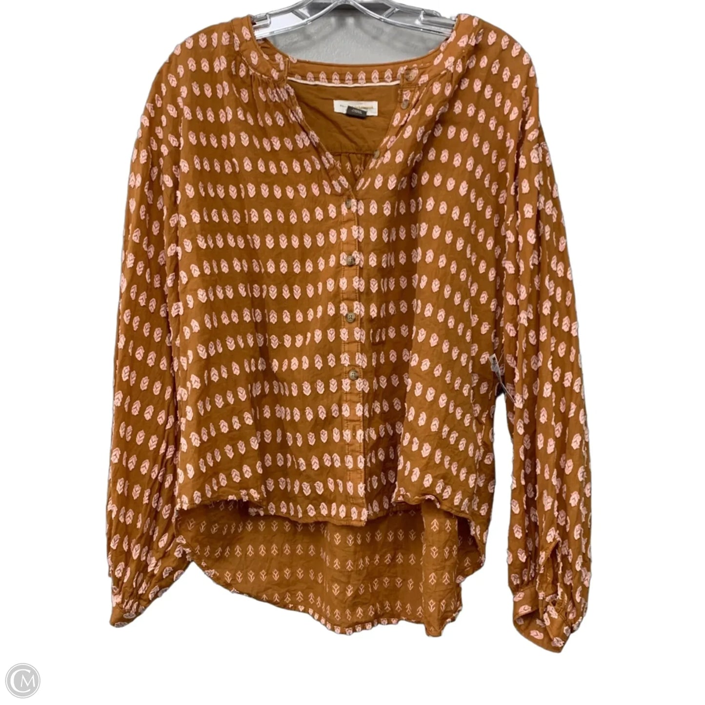 Top Long Sleeve By Pilcro In Orange, Size: L