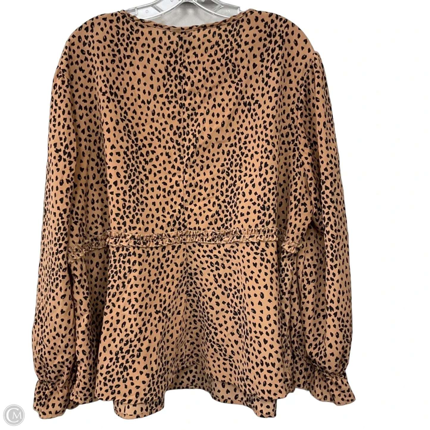 Top Long Sleeve By Shein In Animal Print, Size: 4x