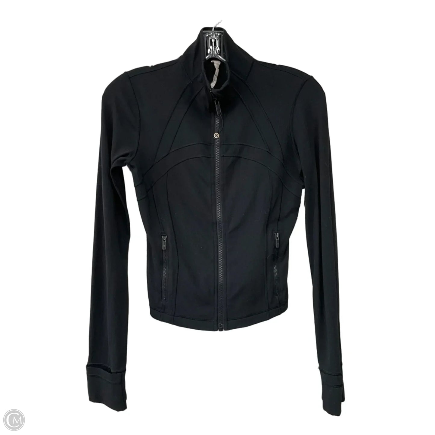 Athletic Jacket By Lululemon In Black, Size: 4