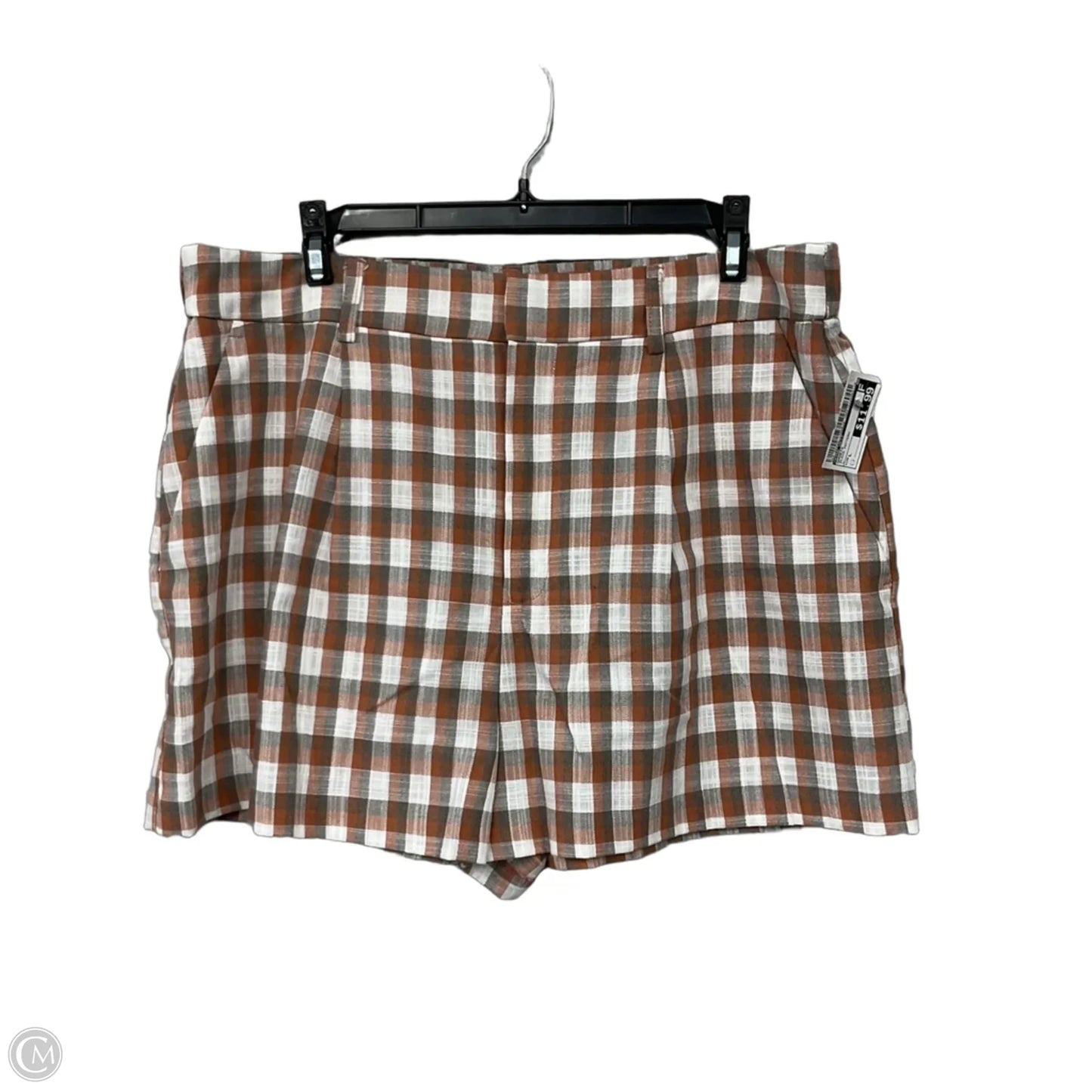 Shorts By Nine West In Plaid Pattern, Size: L