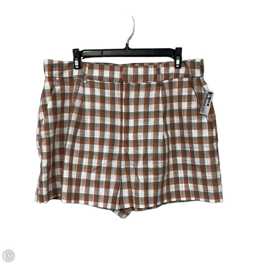 Shorts By Nine West In Plaid Pattern, Size: L