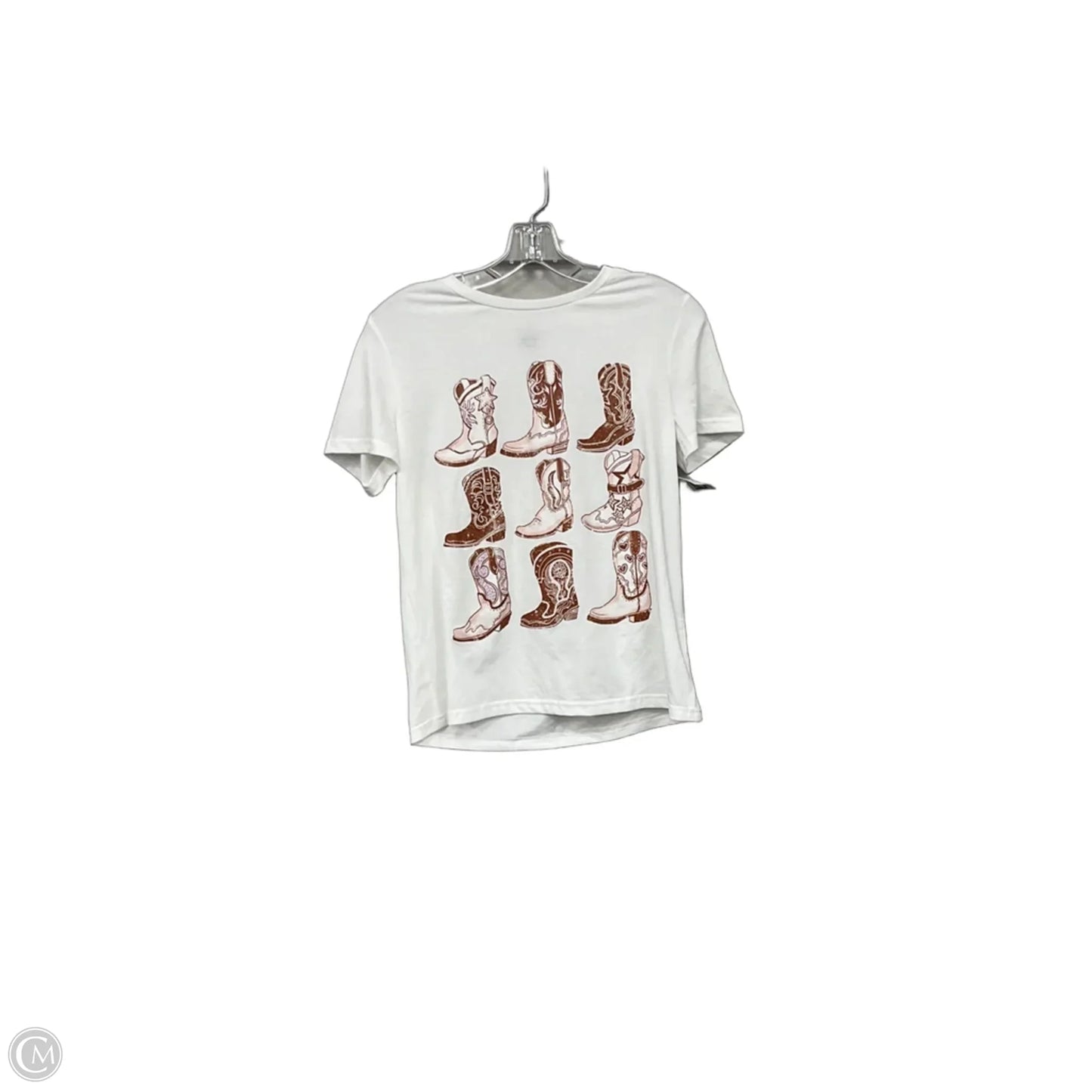 Top Short Sleeve Basic By Shein In White, Size: Xs