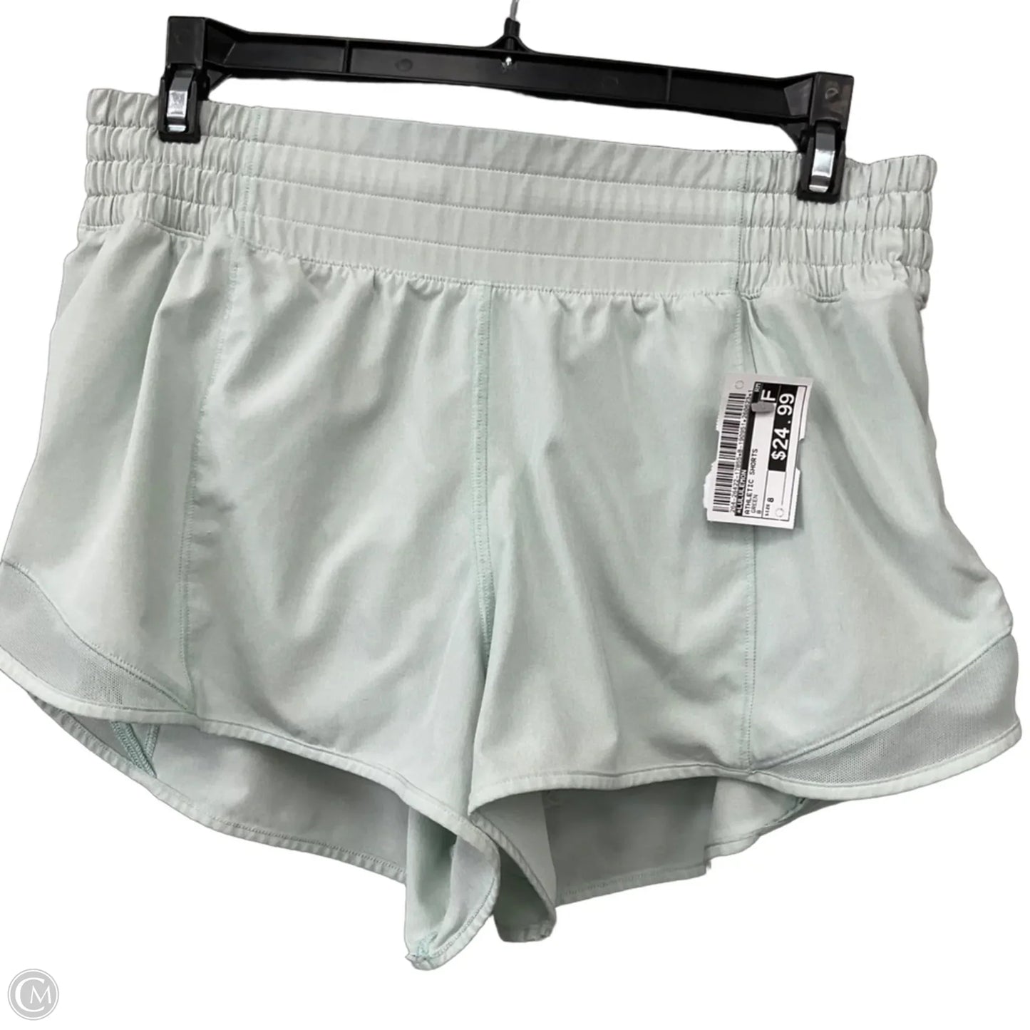 Athletic Shorts By Lululemon In Green, Size: 8