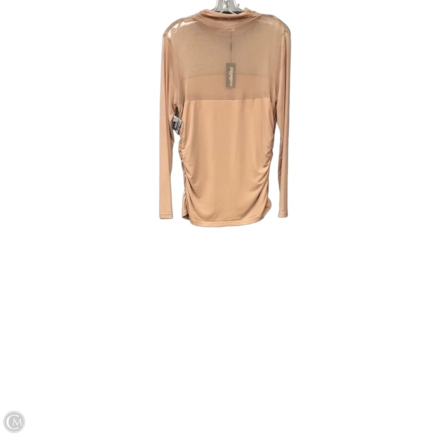 Top Long Sleeve By Zeagoo In Tan, Size: Xl