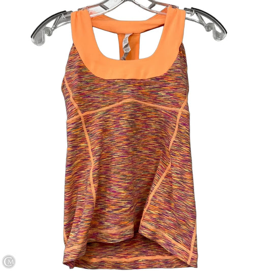 Athletic Tank Top By Lululemon In Orange, Size: 6