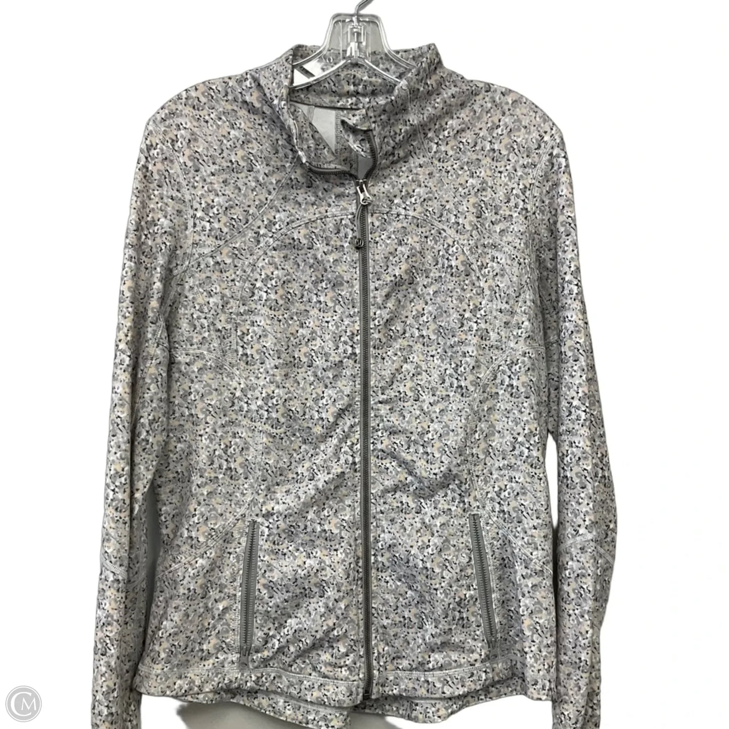 Athletic Jacket By Lululemon In Grey, Size: 12