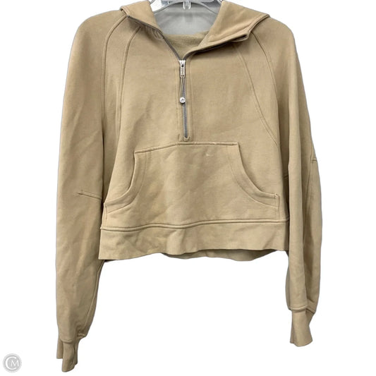 Sweatshirt Hoodie By Lululemon In Tan, Size: Xs