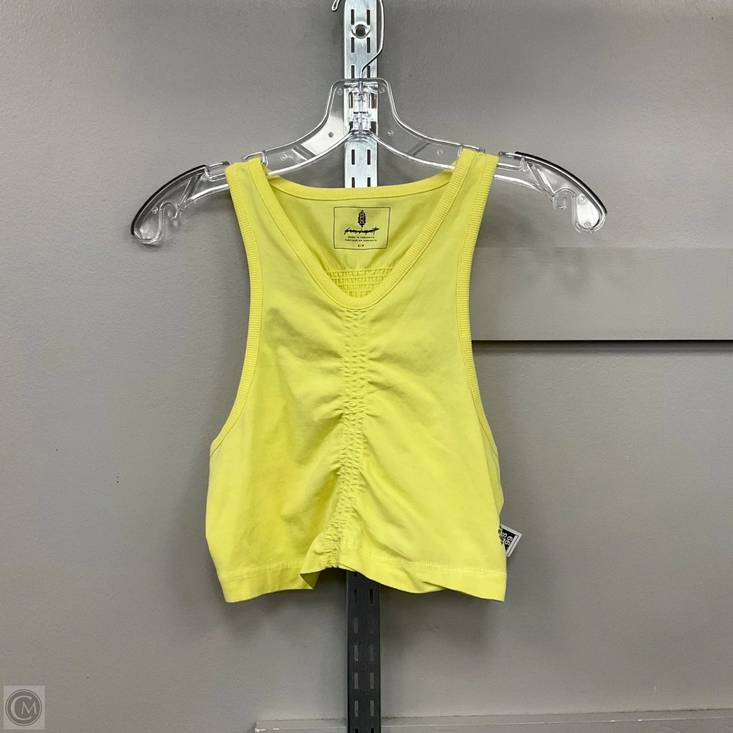 Athletic Tank Top By Free People In Yellow, Size: S