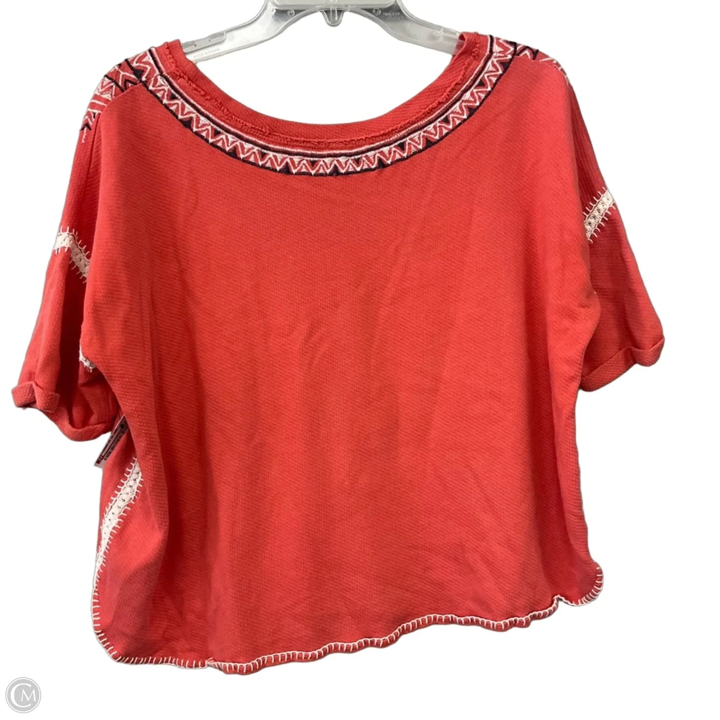 Top Short Sleeve By Free People In Peach, Size: M