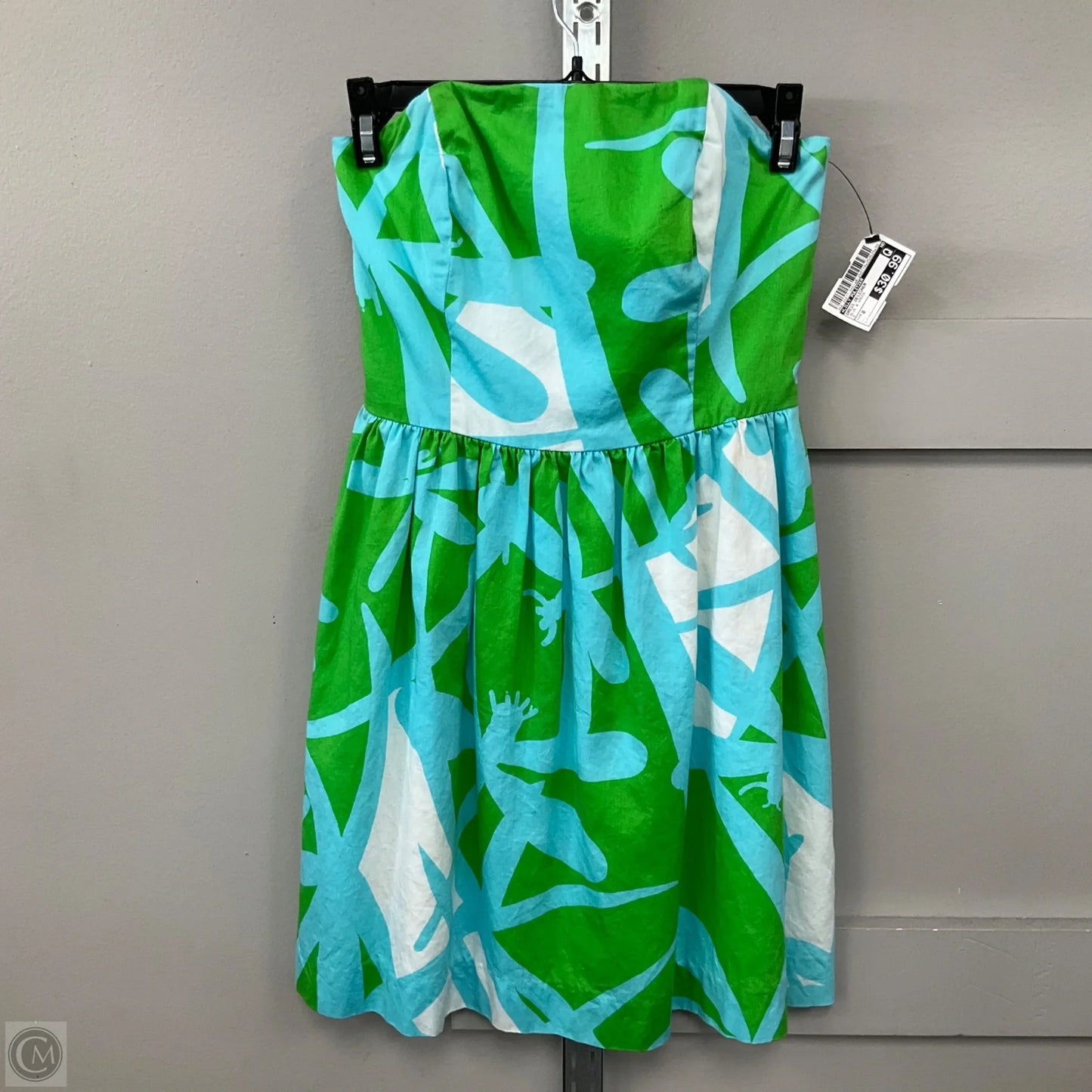 Dress Designer By Lilly Pulitzer In Blue & Green, Size: 0